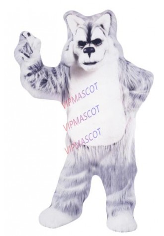 mascot Deluxe Long Hair Light Grey Husky Mascot Costume Cartoon Character carnival costume fancy Costume party