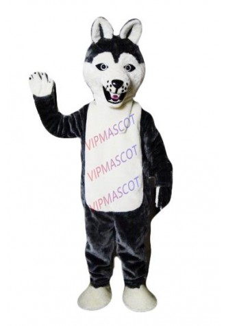 Cute Christmas halloween  gray wolf Mascot Costume Fancy Outfit Cartoon Character Party Dress Free Shipping