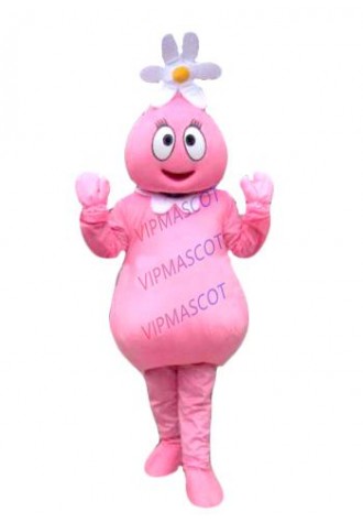 New arrival Adult Lovely Pink Flower Girl Mascot Costumes Halloween Costume Fancy Dress Suit