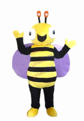 New arrival Cute Cartoon Character Adult lovely happy bee Mascot Fancy Dress party Costume adult size