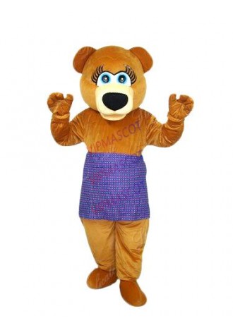 Hot selling Foam Adult cartoon character lovely brown little bear Mascot Costume fancy dress party costumes