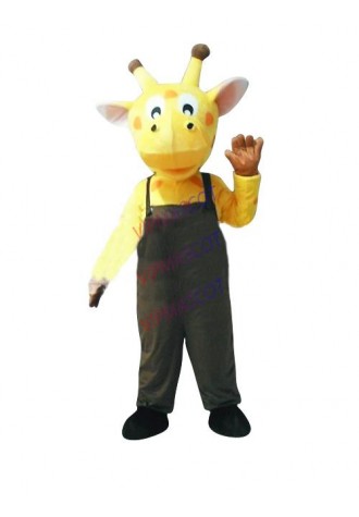 New arrival Foam Adult cute yellow deer mascot fancy dress costumes Halloween party costumes