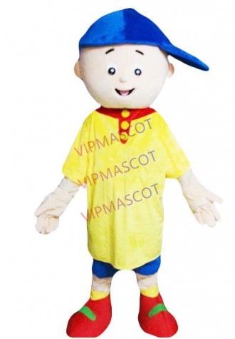 Hot selling Adult cute Blue hat boy custom Plush adult Mascot Cartoon Costume Halloween