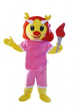 Hot sale Cute Adult lovely cartoon red nose doll mascot costume fancy dress party costumes adult size