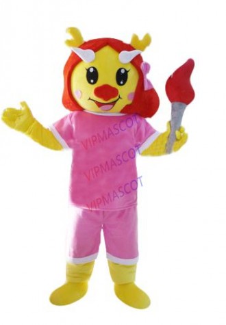 Hot sale Cute Adult lovely cartoon red nose doll mascot costume fancy dress party costumes adult size