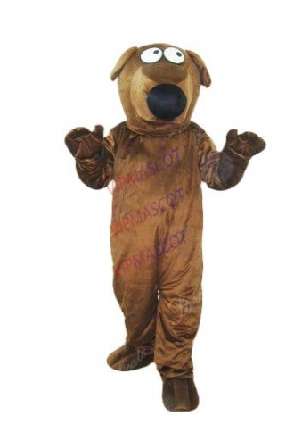 Hot selling Cute Adult cartoon character lovely brown dog Mascot Costume fancy dress party costumes
