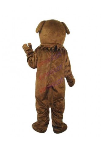 Hot selling Cute Adult cartoon character lovely brown dog Mascot Costume fancy dress party costumes