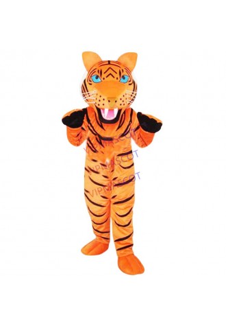 Hot sale Adult cartoon character lovely orange tiger Mascot Costume Halloween party costumes adult size