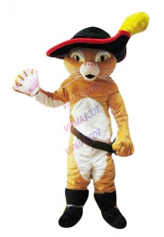 Hot sale Cute Adult puss the boots cat mascot costume party costumes carnival costumes fancy dress costumes