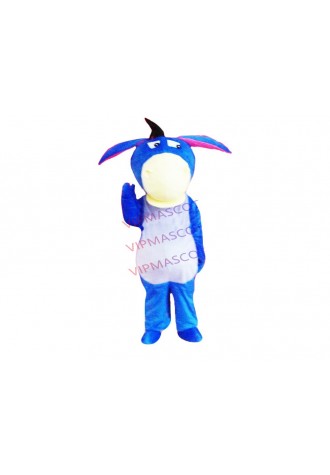 Hot sale Foam Cartoon Character Adult cute blue donkey Mascot Costume fancy dress party costume