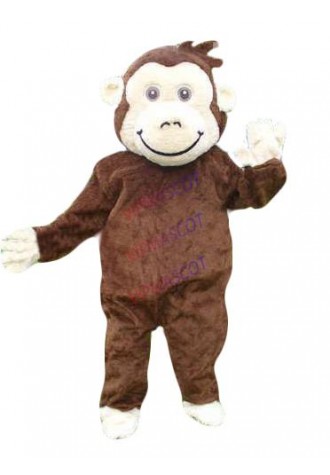 Hot sale Cute Cartoon Character Adult lovely monkey Mascot White Mascot Costume fancy dress Halloween party costume