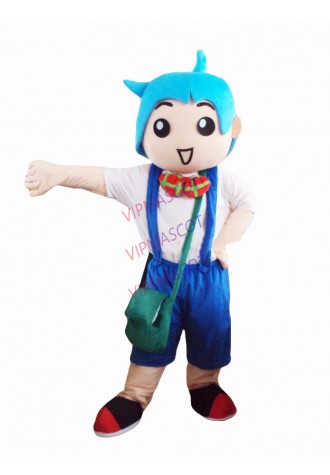 New arrival Cartoon Character Adult lovely blue hat boy Mascot Costume fancy dress party costume adult size