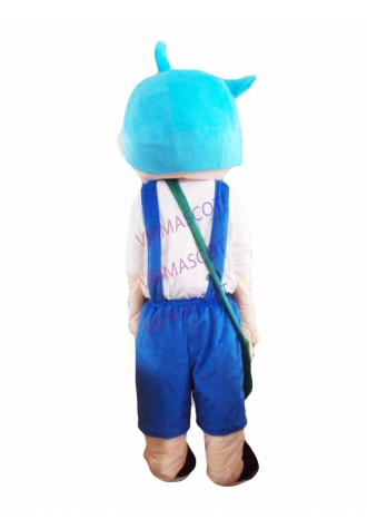 New arrival Cartoon Character Adult lovely blue hat boy Mascot Costume fancy dress party costume adult size