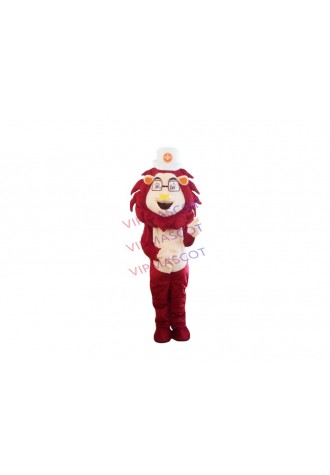 Hot sale Cute Cartoon Character Adult cute doctor lion Mascot Costume fancy dress party costume