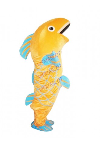 New arrival Cute Cartoon Character Professional New Carp Fish Mascot Costume Fancy Dress Adult Size