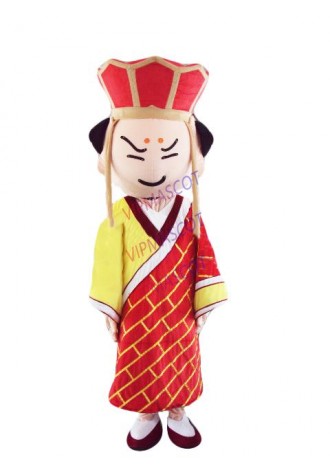 Hot sale Cute Adult lovely red doll mascot fancy dress costumes Halloween cartoon party costumes