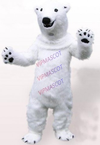 Hot sale Character Adult cute Polar Bear Plush Mascot Costume fancy dress Halloween party costume