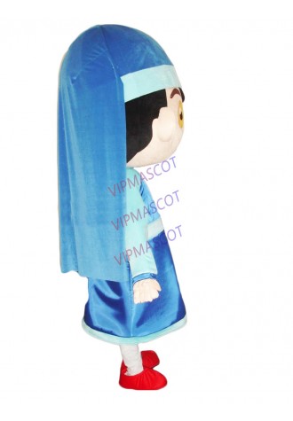 Hot sale Foam Adult cute blue dress boy mascot fancy dress costumes Halloween cartoon party costumes