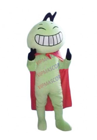 Hot sale Character Adult lovely green superman cartoon Mascot Costume fancy dress Halloween party costume