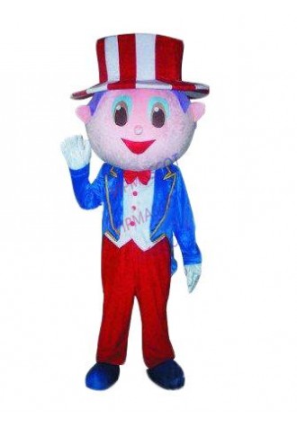 Hot sale Cute Character Adult lovely cute fashion uncle Sam man Mascot Costume fancy dress Halloween party costume