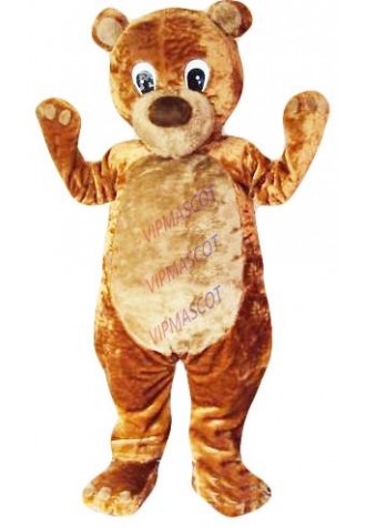 Hot sale Cute Cartoon Character Adult lovely brown bear Nice Mascot Costume fancy dress Halloween party costume