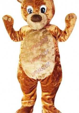 Hot sale Cute Cartoon Character Adult lovely brown bear Nice Mascot Costume fancy dress Halloween party costume