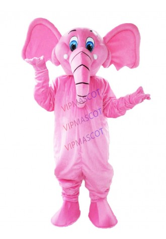 Hot sale Cute Cartoon Character Adult Professional New Pink Elephant Mascot Costume Fancy Dress Adult Size