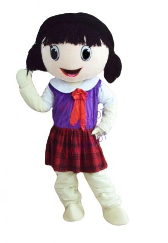 New arrival Foam Cartoon Character Professional New Cute Girl Mascot Costume Fancy Dress Adult Size