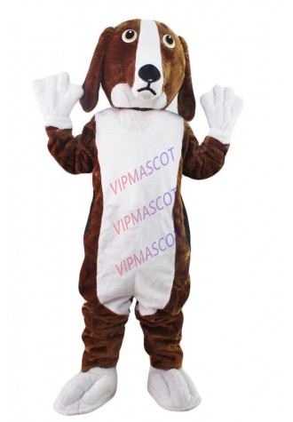 New arrival Cute Cartoon Character Professional New Style Bassat Puppy Dog Fancy Dress Mascot Costume Adult Size