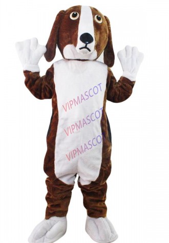 New arrival Cute Cartoon Character Professional New Style Bassat Puppy Dog Fancy Dress Mascot Costume Adult Size