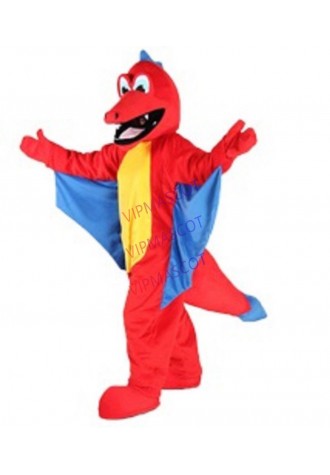 New arrival Cute Cartoon Character Adult Cute Red Dragon Mascot Costume Adult Size HOT SALE