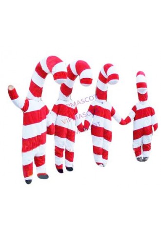 Hot selling Foam Adult cute Christmas Candy Cane Mascot Costume Decoration Ornament Gift Adult Fancy Dress Cartoon Party
