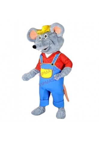 Hot sale Cute Adult cute happy cartoon toy mascot Farmer Mouse Christmas size custom