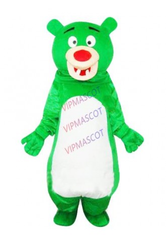 Hot selling Cute Adult cute green New Yellow Bear Mascot Costume Adult Professional Fancy Dress Cartoon Party Outfits