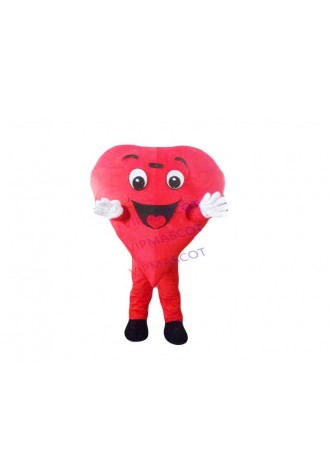 Hot selling Adult cute Fast custom red loving heart mascot costumes cartoon Halloween