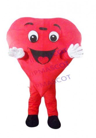Hot selling Adult cute Fast custom red loving heart mascot costumes cartoon Halloween