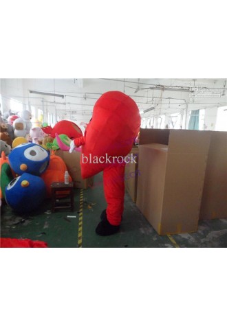 Hot selling Adult cute Fast custom red loving heart mascot costumes cartoon Halloween