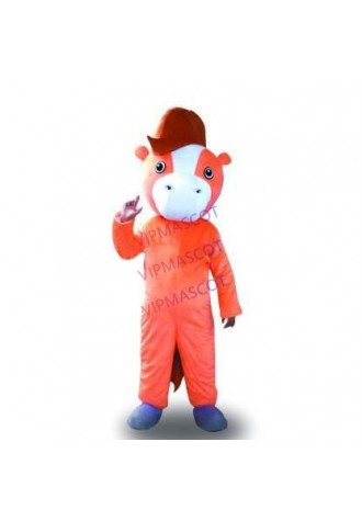 Hot selling Adult cute High quality cute portliness horse mascot costumes cartoon Halloween