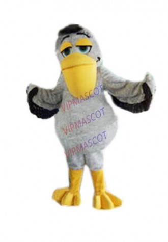 mascot  grey baby pelican Mascot waterfowl bird Costume ADULT Anime Cosplay Costumes pelican theme carnival fancy dress kits