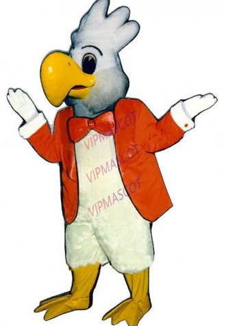 mascot  White Bird Mascot in orange Coat Costume ADULT Anime Cosplay Costumes theme carnival mascotte fancy dress kits