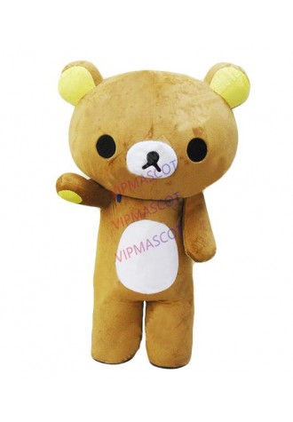 New adult Cartoon Mascot brown bear Mascot Costume Dress Bear Mascot Free shipping