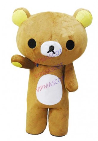 New adult Cartoon Mascot brown bear Mascot Costume Dress Bear Mascot Free shipping