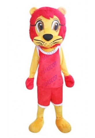 the most popular red hair lion mascot costume green suit POLE STAR MASCOT COSTUMES