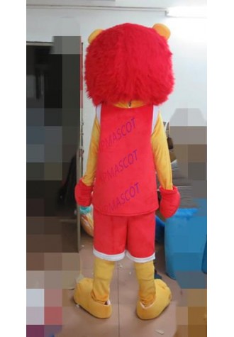 the most popular red hair lion mascot costume green suit POLE STAR MASCOT COSTUMES