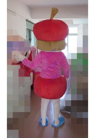 Good visual top sale cherry girl costume adult cherry mascot costume