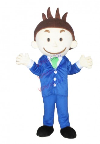NEW ARRIVE Customed strange short plush little blue boy Fancy Dress Adult Character Cosplay mascot costume free shipping