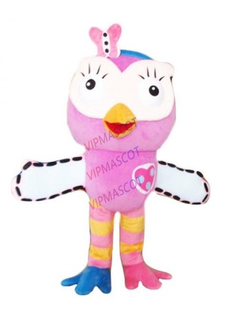 Pink Owl Mascot Costume adult Fancy Dress Character mascot costume for Halloween party event