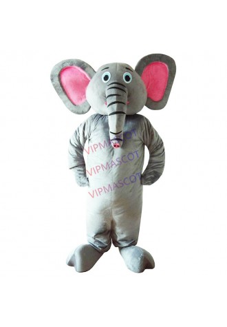 Grey Elephant Costume/Pink Eye Elephant Mascot Costume
