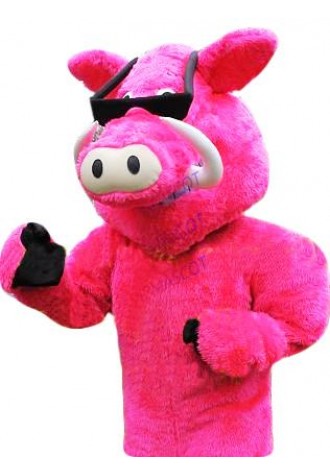 Sport Anime Cosply Costumes Cool Pink Wild Boar Mascot Costume Adult Cartoon Character Pig Hog Mascotte Fancy Dress Kits 1995