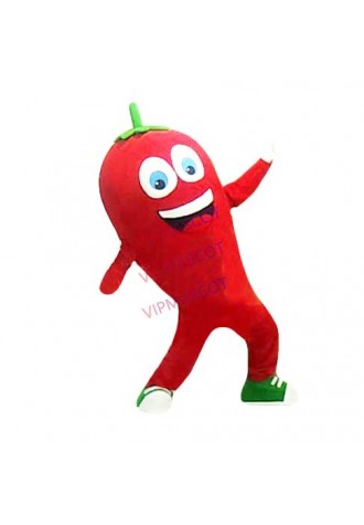 New CUSTOM Anime Cosply Costumes Happy Red Pepper Mascot Costume Hot Pepper Chilli Theme Carnival Mascotte Fancy Dress Kits 1971